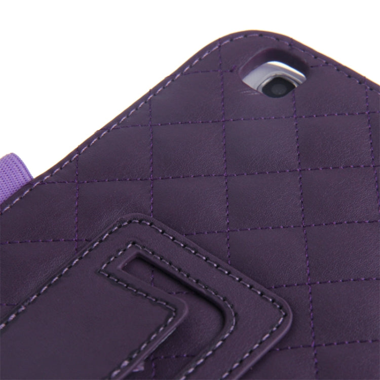 Plaid Texture Leather Case with Holder & Elastic Hand Strap for Galaxy Tab 3 (8.0) / T3110 / T3100