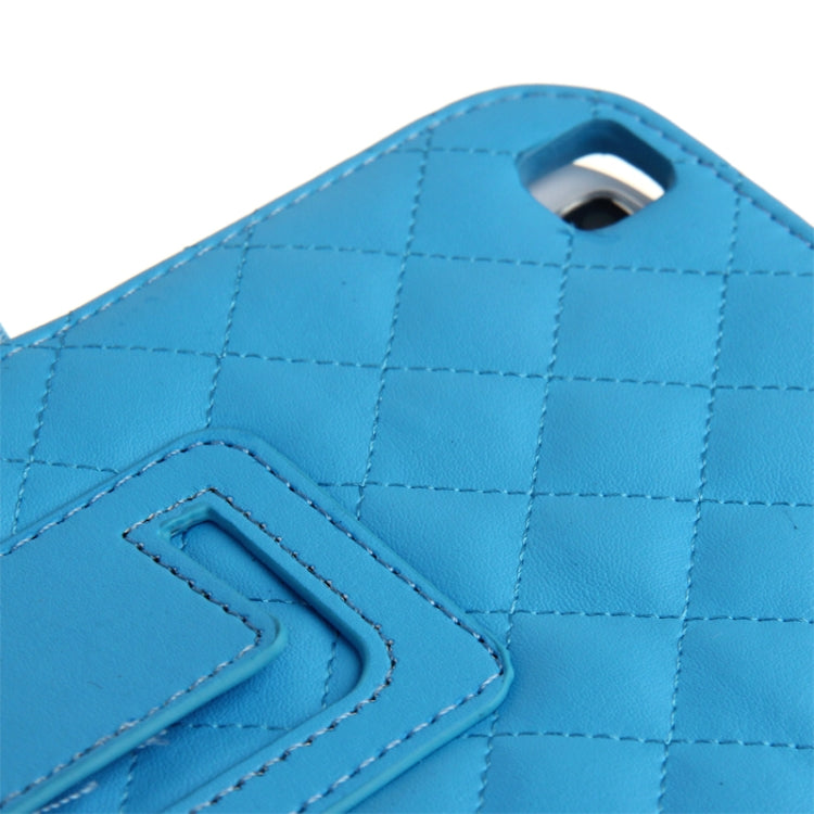 Plaid Texture Leather Case with Holder & Elastic Hand Strap for Galaxy Tab 3 (8.0) / T3110 / T3100