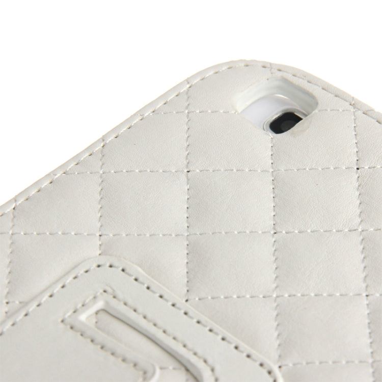 Plaid Texture Leather Case with Holder & Elastic Hand Strap for Galaxy Tab 3 (8.0) / T3110 / T3100