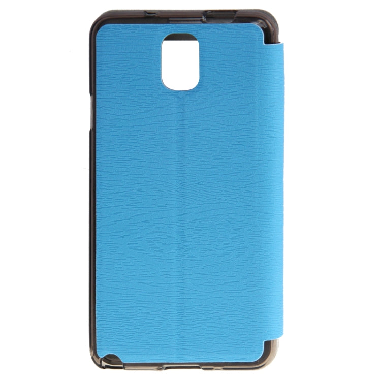 Wood Texture Leather Case with Call Display ID & Holder for Galaxy Note III / N9000
