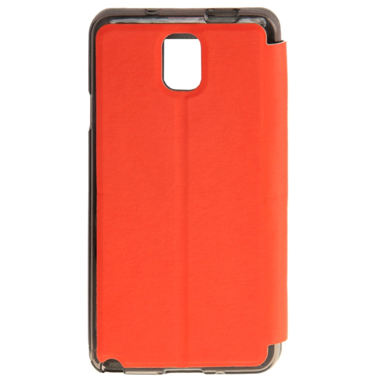 Brushed Texture Horizontal Flip Leather Case with Call Display ID & Holder for Galaxy Note III / N9000