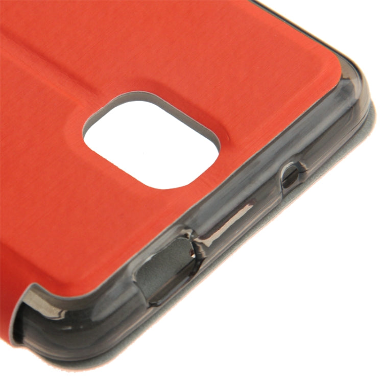 Brushed Texture Horizontal Flip Leather Case with Call Display ID & Holder for Galaxy Note III / N9000