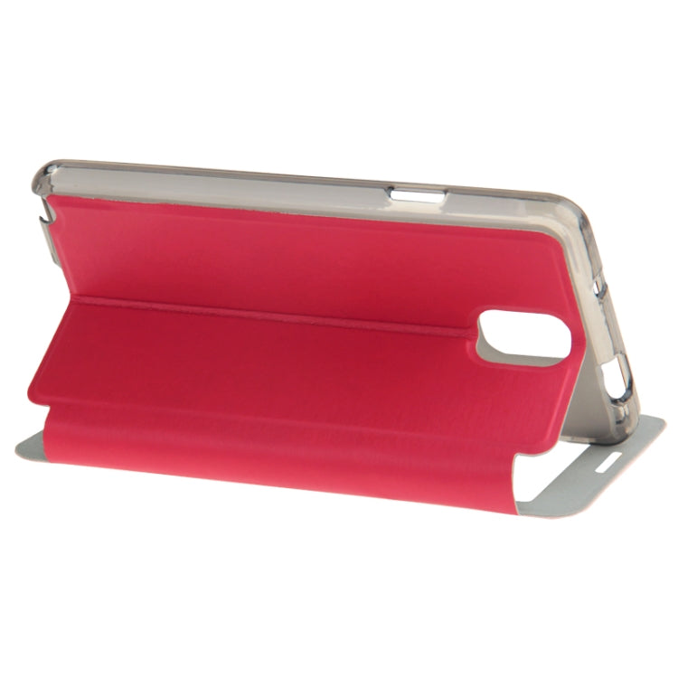 Brushed Texture Horizontal Flip Leather Case with Call Display ID & Holder for Galaxy Note III / N9000