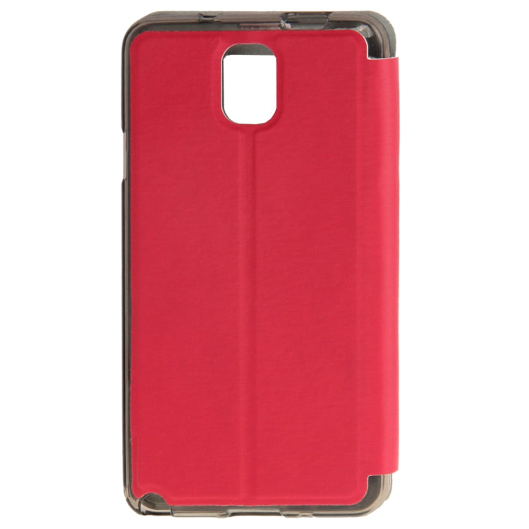 Brushed Texture Horizontal Flip Leather Case with Call Display ID & Holder for Galaxy Note III / N9000