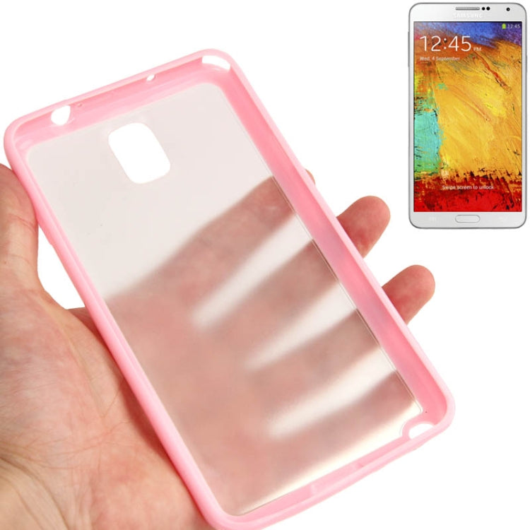 Frosted Transparent Plastic + TPU Frame Case for Galaxy Note III / N9000