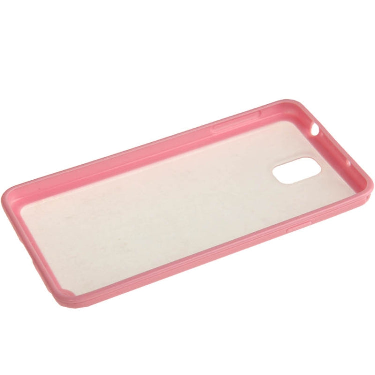 Frosted Transparent Plastic + TPU Frame Case for Galaxy Note III / N9000