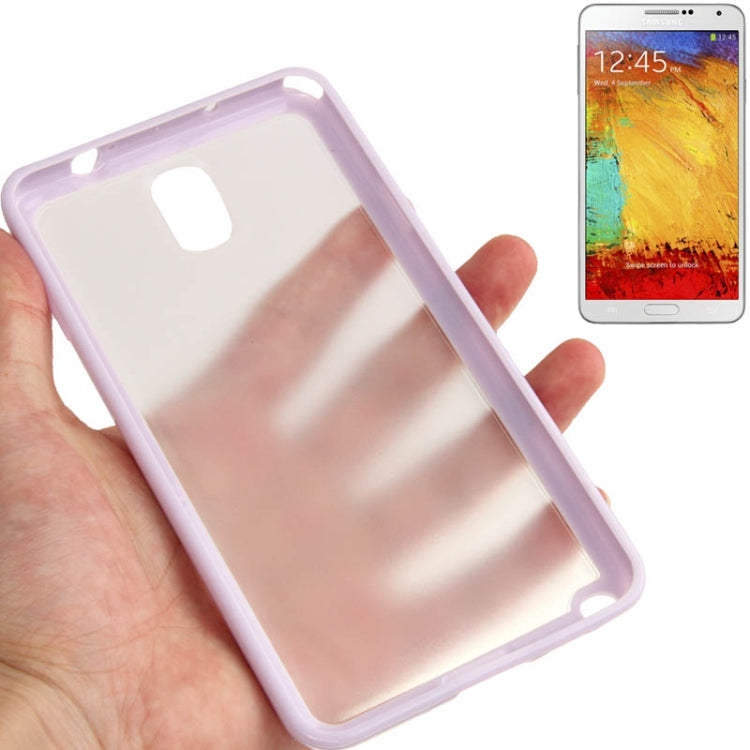 Frosted Transparent Plastic + TPU Frame Case for Galaxy Note III / N9000