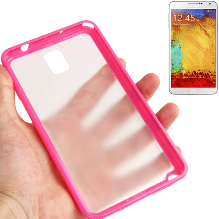 Frosted Transparent Plastic + TPU Frame Case for Galaxy Note III / N9000