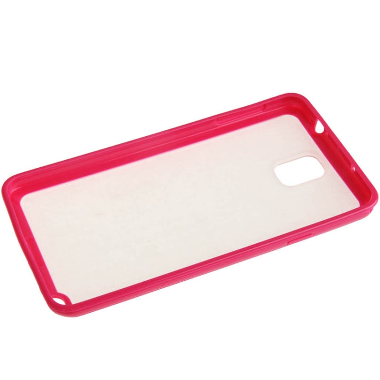 Frosted Transparent Plastic + TPU Frame Case for Galaxy Note III / N9000