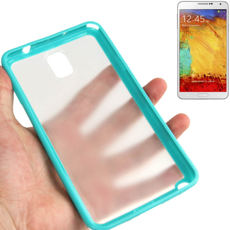 Frosted Transparent Plastic + TPU Frame Case for Galaxy Note III / N9000