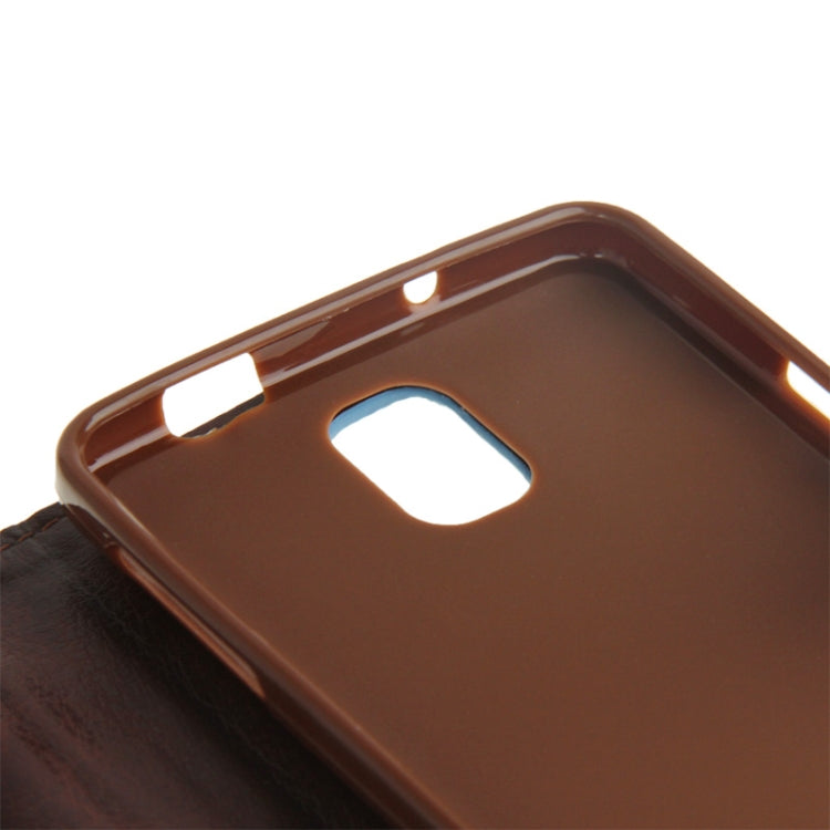 Denim Texture Horizontal Flip Leather Case with Holder & Credit Card Slots for Galaxy Note III / N9000 (Black)