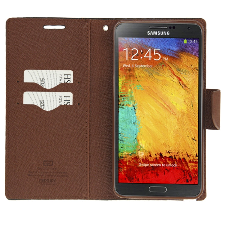 Cross Texture Leather Case with Credit Card Slots & Holder for Galaxy Note III / N9000