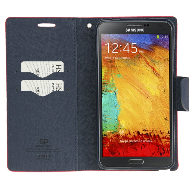 Cross Texture Leather Case with Credit Card Slots & Holder for Galaxy Note III / N9000