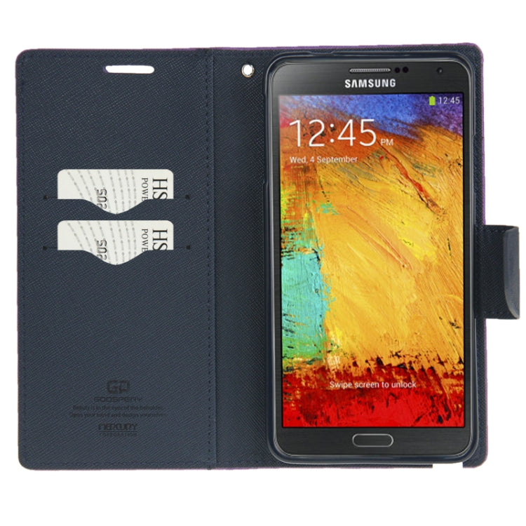 Cross Texture Leather Case with Credit Card Slots & Holder for Galaxy Note III / N9000