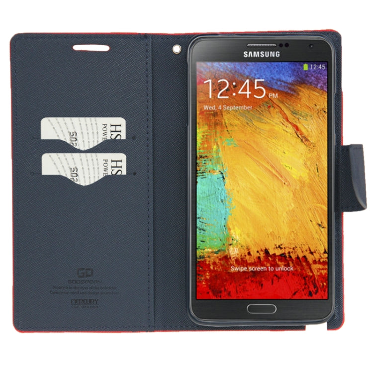 Cross Texture Leather Case with Credit Card Slots & Holder for Galaxy Note III / N9000