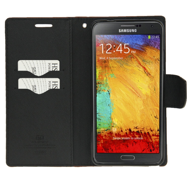 Cross Texture Leather Case with Credit Card Slots & Holder for Galaxy Note III / N9000