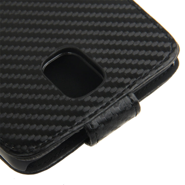 Carbon Fiber Texture Vertical Flip Leather Case for Galaxy Note III / N9000(Black)