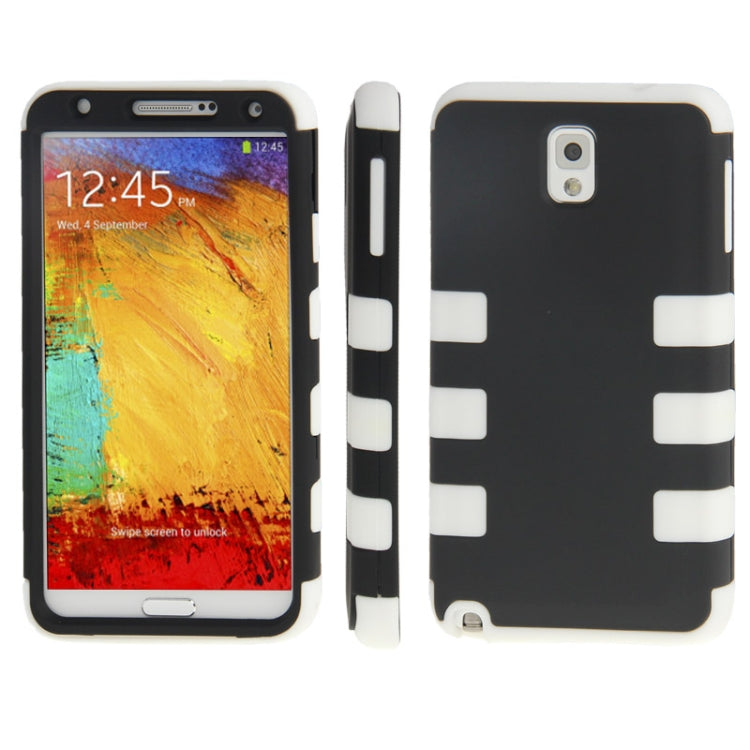 2-color Series Plastic + Silicone Combination Case for Galaxy Note III / N9000 (White)