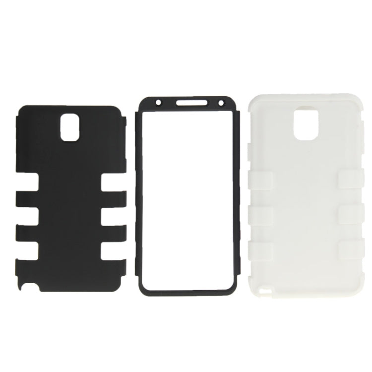2-color Series Plastic + Silicone Combination Case for Galaxy Note III / N9000 (White)