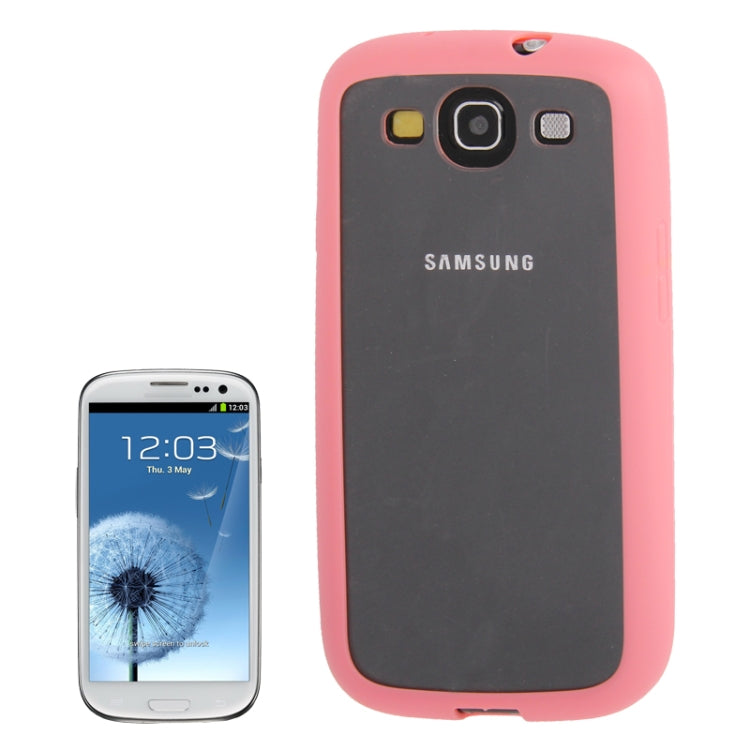 Transparent Plastic + TPU Frame Case for Galaxy S III / i9300