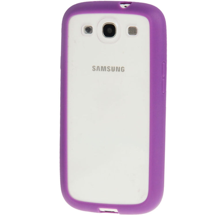 Transparent Plastic + TPU Frame Case for Galaxy S III / i9300