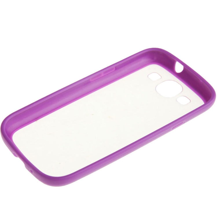 Transparent Plastic + TPU Frame Case for Galaxy S III / i9300