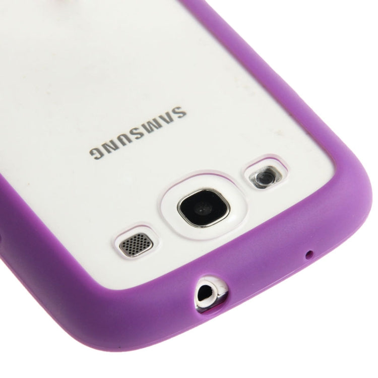 Transparent Plastic + TPU Frame Case for Galaxy S III / i9300