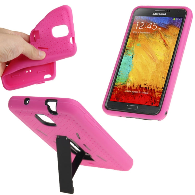 Plastic + Silicone Combination Case with Holder for Galaxy Note III / N9000