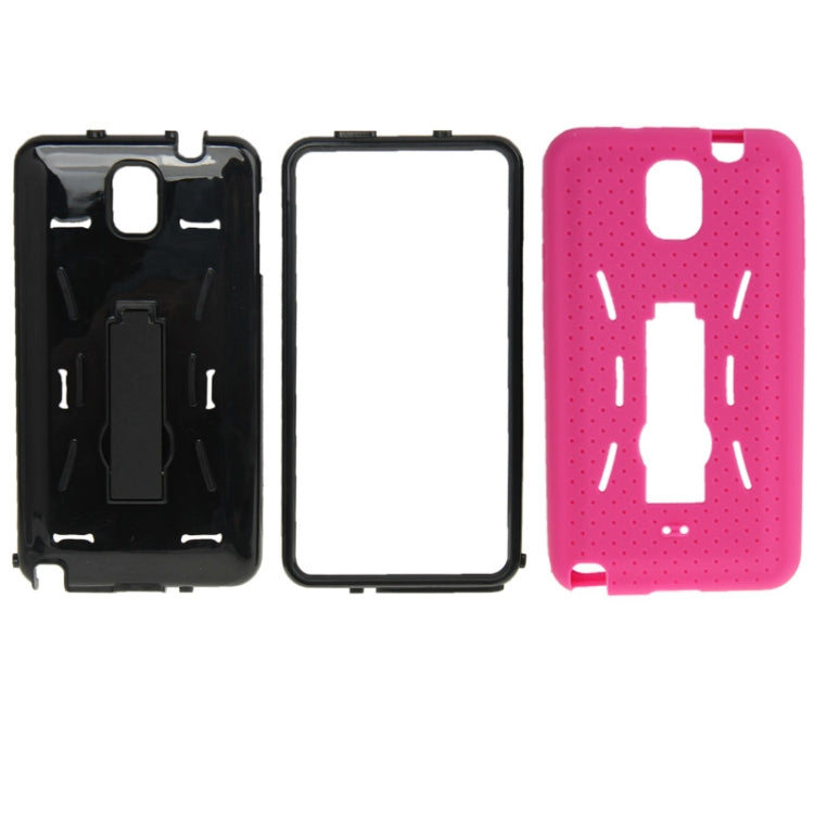 Plastic + Silicone Combination Case with Holder for Galaxy Note III / N9000