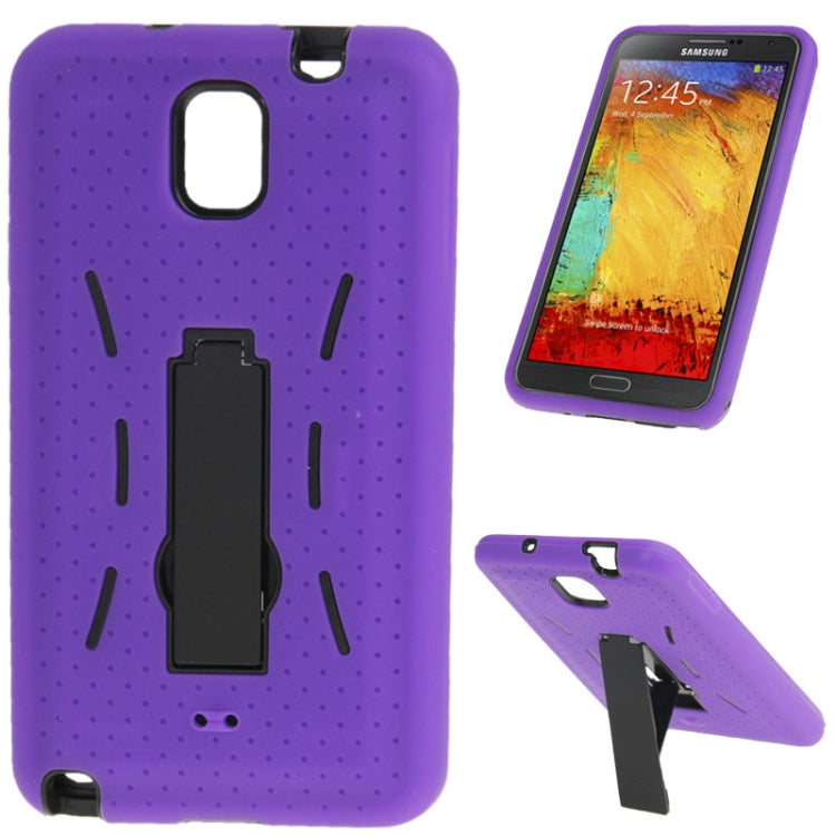 Plastic + Silicone Combination Case with Holder for Galaxy Note III / N9000