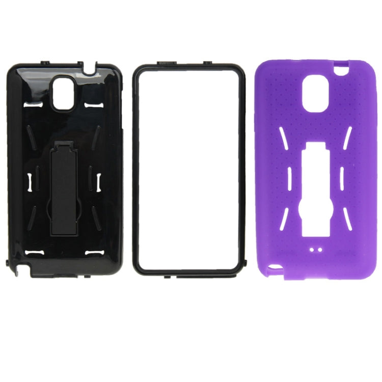 Plastic + Silicone Combination Case with Holder for Galaxy Note III / N9000