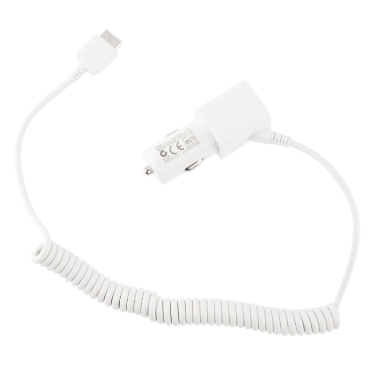 Micro USB V3.0 Coiled Cable Car Charger for Galaxy Note III / N9000, Cable Length: 40cm (can be extended up to 120cm),
