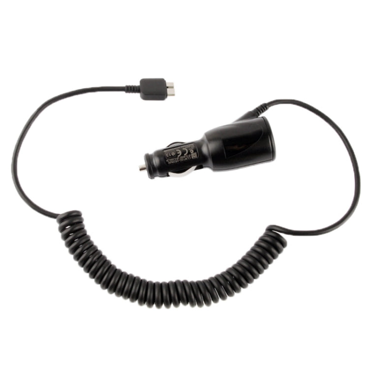 Micro USB V3.0 Coiled Cable Car Charger for Galaxy Note III / N9000, Cable Length: 40cm (can be extended up to 120cm), Black