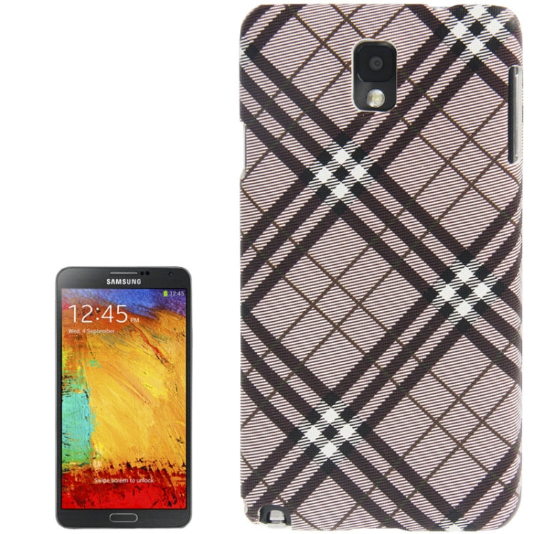 Plaid Pattern Skinning Plastic Case for Galaxy Note III / N9000