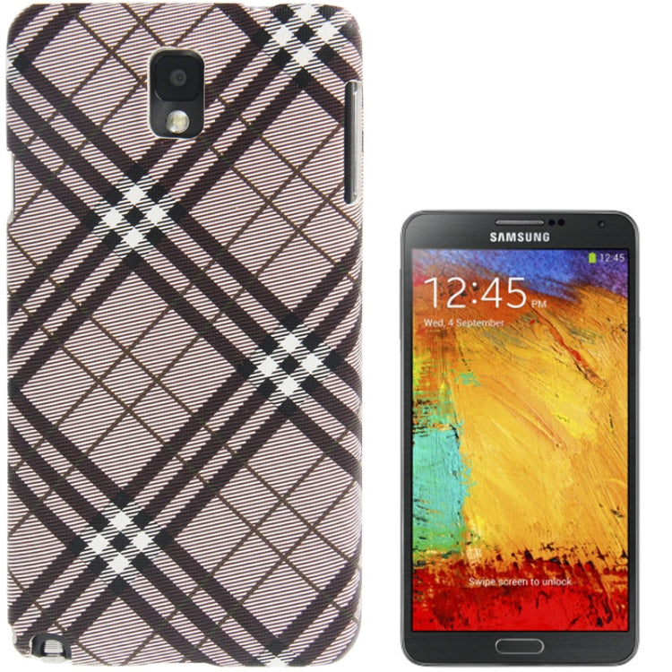 Plaid Pattern Skinning Plastic Case for Galaxy Note III / N9000
