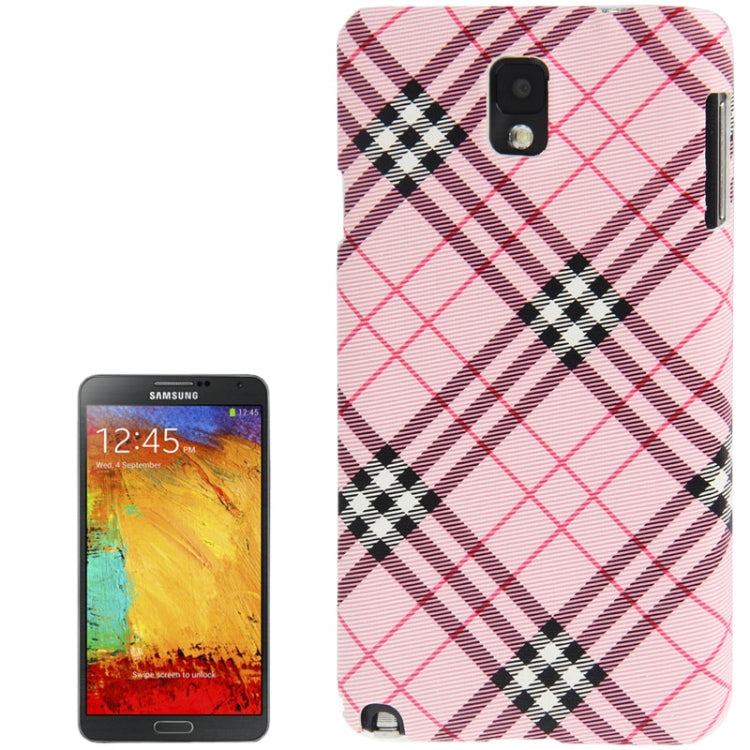 Plaid Pattern Skinning Plastic Case for Galaxy Note III / N9000