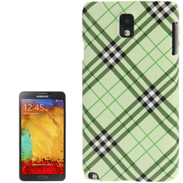 Plaid Pattern Skinning Plastic Case for Galaxy Note III / N9000