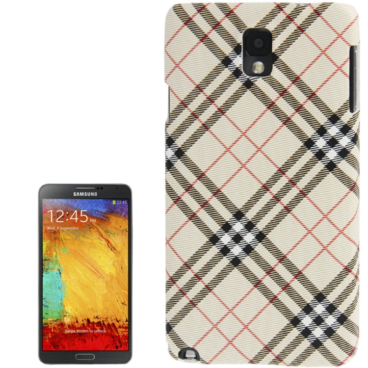 Plaid Pattern Skinning Plastic Case for Galaxy Note III / N9000