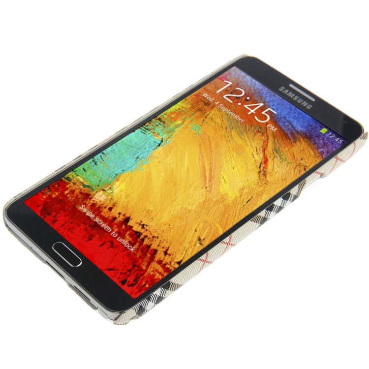 Plaid Pattern Skinning Plastic Case for Galaxy Note III / N9000