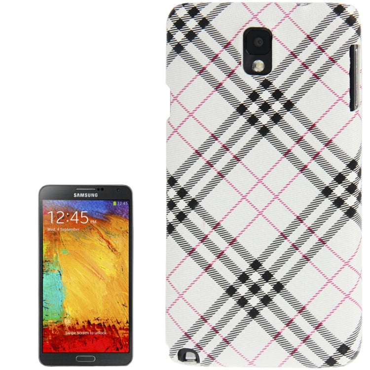 Plaid Pattern Skinning Plastic Case for Galaxy Note III / N9000