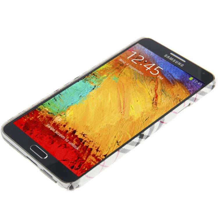 Plaid Pattern Skinning Plastic Case for Galaxy Note III / N9000
