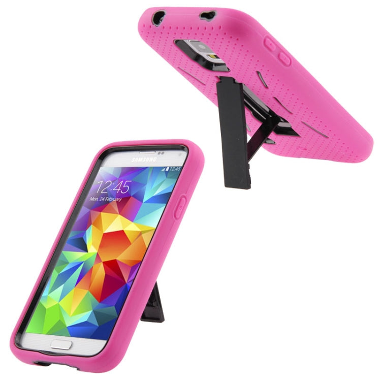 Plastic + Silicone Combination Case with Holder for Galaxy S5 / G900