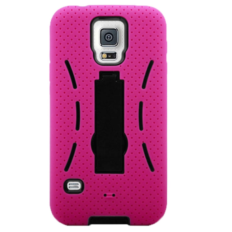 Plastic + Silicone Combination Case with Holder for Galaxy S5 / G900