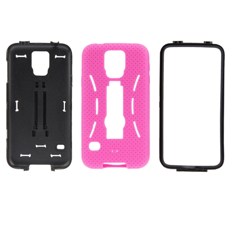 Plastic + Silicone Combination Case with Holder for Galaxy S5 / G900
