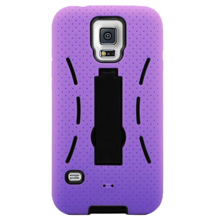 Plastic + Silicone Combination Case with Holder for Galaxy S5 / G900