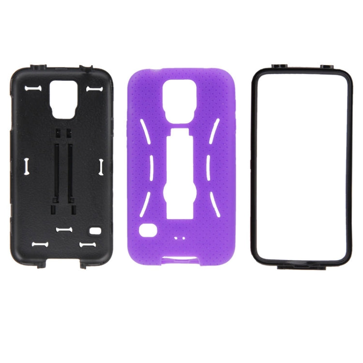 Plastic + Silicone Combination Case with Holder for Galaxy S5 / G900