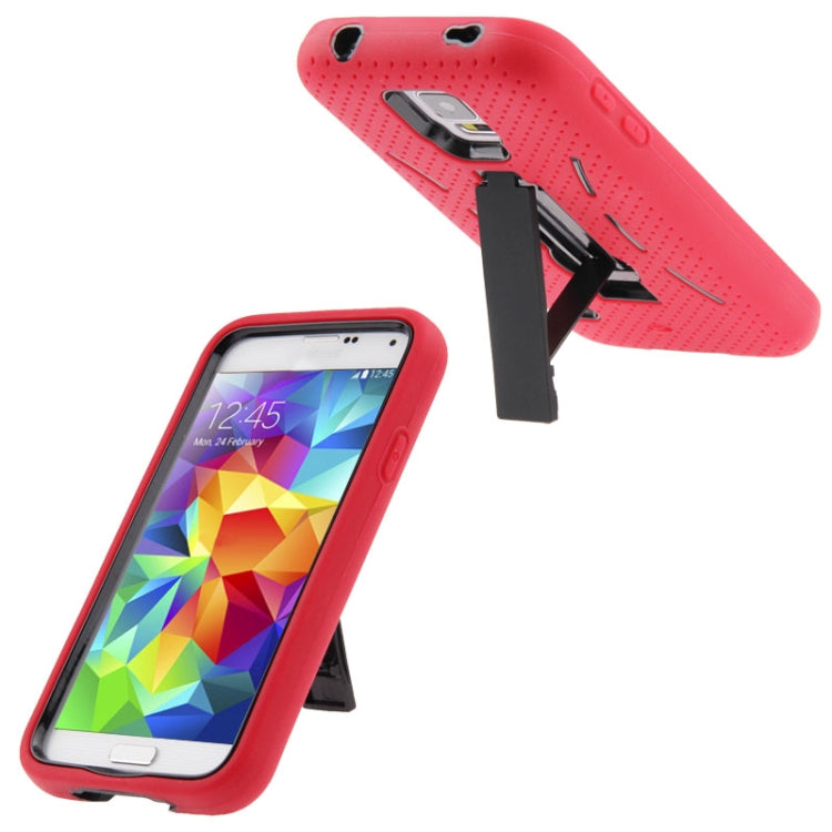Plastic + Silicone Combination Case with Holder for Galaxy S5 / G900