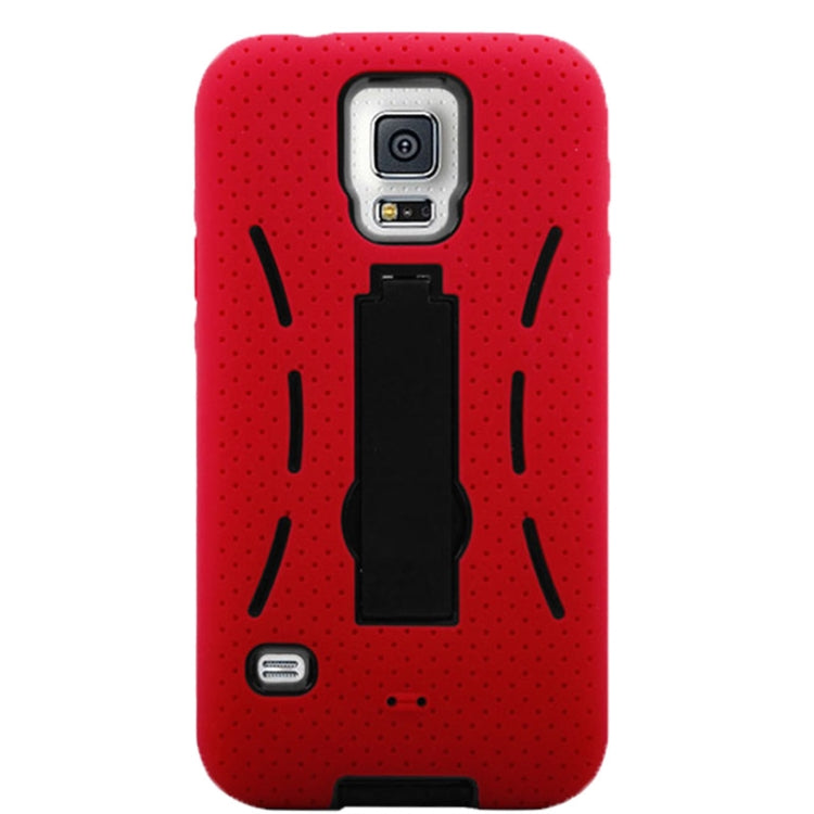 Plastic + Silicone Combination Case with Holder for Galaxy S5 / G900