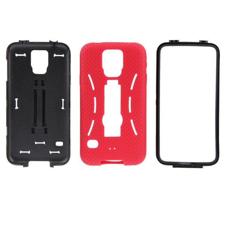Plastic + Silicone Combination Case with Holder for Galaxy S5 / G900