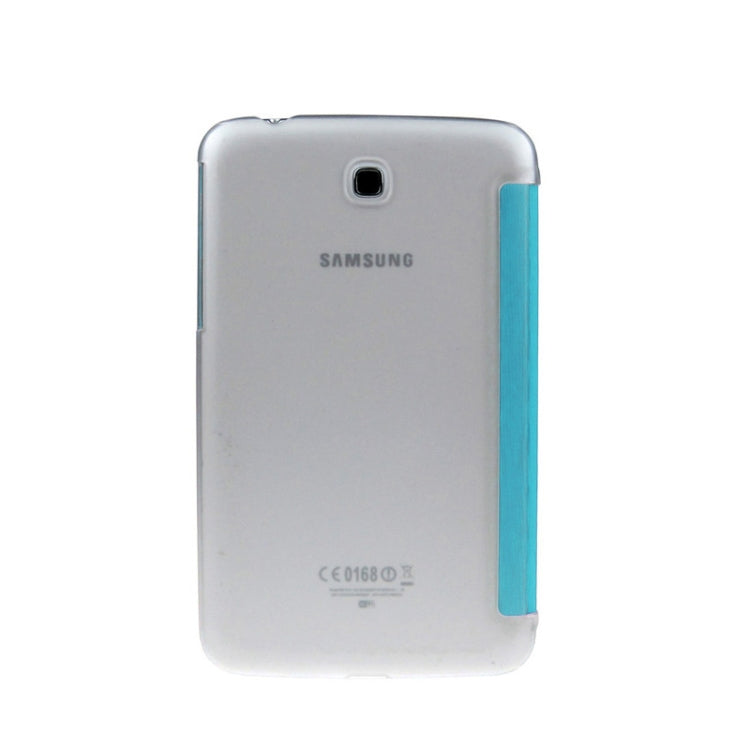 ENKAY 3-folding Toothpick Texture Flip PU Leather Cover Plastic Case for Galaxy Tab 3 (7.0) / T210 / T211 / P3200